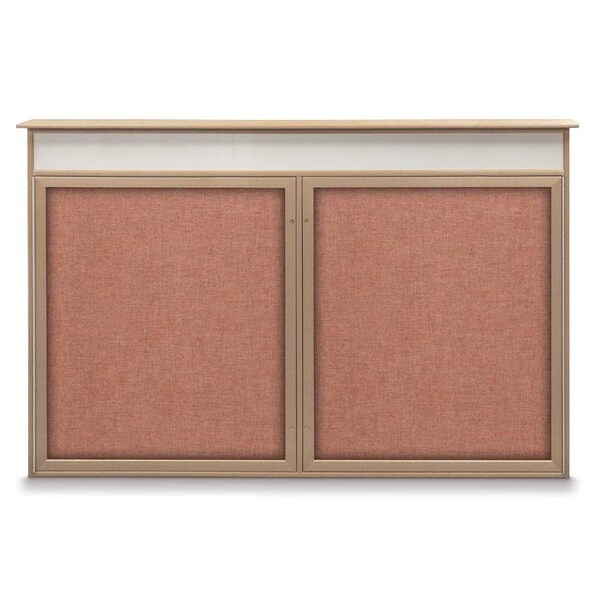 United Visual Products Open Faced Traditional Corkboard, 96x48" UV647A-BLACK-MEDGRY - main